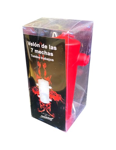 Bougie des 7 mèches rouge - encens.business