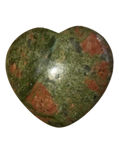 Photo de Coeur en Unakite  4 cm - encens.business - Boutique ésotérique en ligne - vente de Coeur en Unakite  4 cm