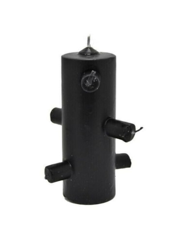 Photo de Bougie des 7 mèches  grand modèle noire - encens.business - Boutique ésotérique en ligne - vente de Bougie des 7 mèches  gran