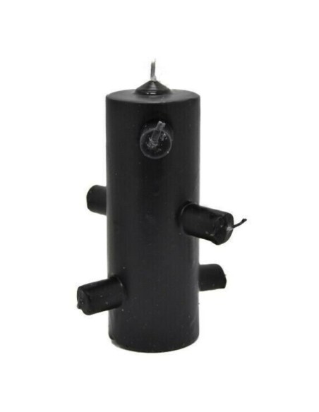 Photo de Bougie des 7 mèches  grand modèle noire - encens.business - Boutique ésotérique en ligne - vente de Bougie des 7 mèches  gran