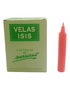 Photo de Boîte de 25 bougies Velas Isis III rouges - encens.business - Boutique ésotérique en ligne - vente de Boîte de 25 bougies Vel