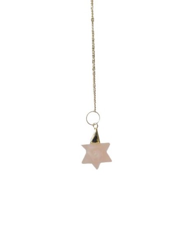 Photo de Pendule merkaba en quartz rose - encens.business - Boutique ésotérique en ligne - vente de Pendule merkaba en quartz rose