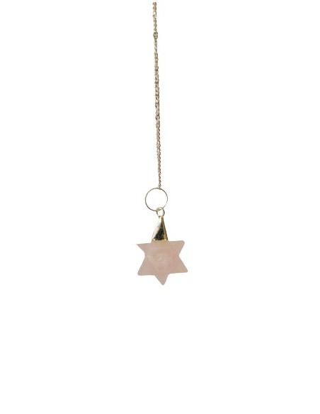 Photo de Pendule merkaba en quartz rose - encens.business - Boutique ésotérique en ligne - vente de Pendule merkaba en quartz rose