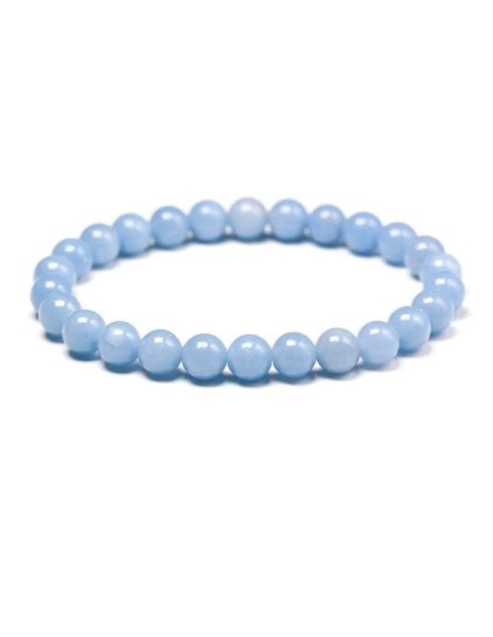Bracelet 8 mm en angélite - encens.business