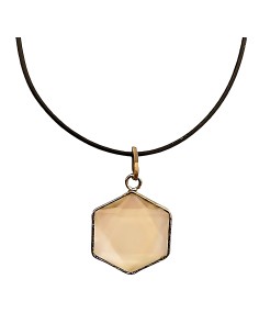 Pendentif biterminé en Cristal de Roche