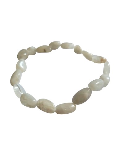 Bracelet nugget en labradorite blanche - encens.business