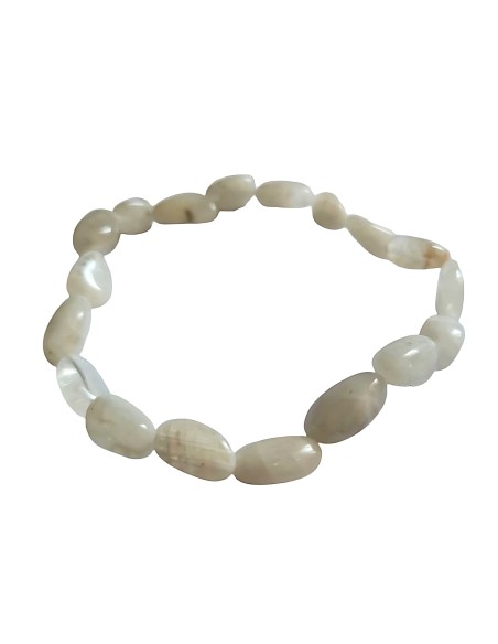 Bracelet nugget en labradorite blanche - encens.business
