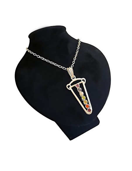 Pendentif 7 Chakras en Argent