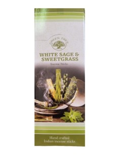 Photo de Encens Green Tree Sauge Blanche & Foin d'odeur - encens.business - Boutique ésotérique en ligne - vente de Encens Green Tree 