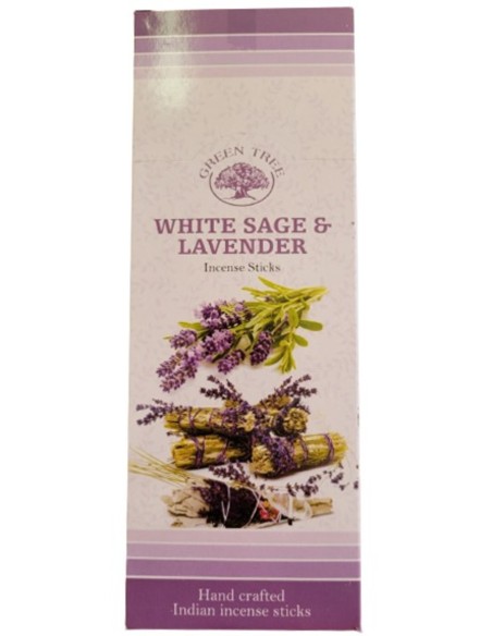 Photo de Encens Green Tree Sauge Blanche & Lavande - encens.business - Boutique ésotérique en ligne - vente de Encens Green Tree Sauge