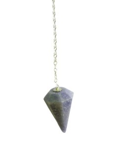 Photo de Pendule conique en quartz bleu facetté - encens.business - Boutique ésotérique en ligne - vente de Pendule conique en quartz 