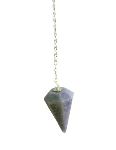 Photo de Pendule conique en quartz bleu facetté - encens.business - Boutique ésotérique en ligne - vente de Pendule conique en quartz 