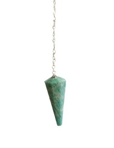 Photo de Pendule conique en amazonite facetté - encens.business - Boutique ésotérique en ligne - vente de Pendule conique en amazonite