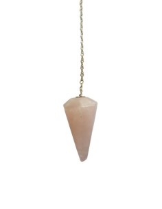Photo de Pendule conique en quartz rose facetté - encens.business - Boutique ésotérique en ligne - vente de Pendule conique en quartz 