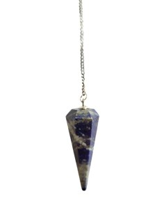 Photo de Pendule conique en lapis lazuli facetté - encens.business - Boutique ésotérique en ligne - vente de Pendule conique en lapis 