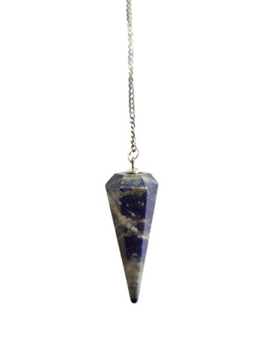 Photo de Pendule conique en lapis lazuli facetté - encens.business - Boutique ésotérique en ligne - vente de Pendule conique en lapis 