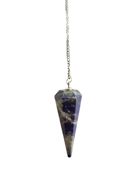 Photo de Pendule conique en lapis lazuli facetté - encens.business - Boutique ésotérique en ligne - vente de Pendule conique en lapis 