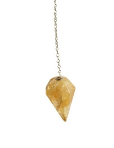 Photo de Pendule conique en citrine facetté - encens.business - Boutique ésotérique en ligne - vente de Pendule conique en citrine fac