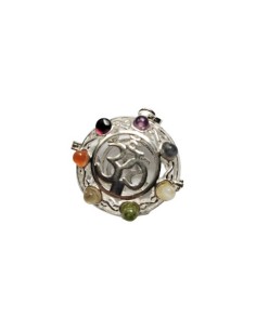 Photo de Pendentif cage 7 chakras symbole Aum - encens.business - Boutique ésotérique en ligne - vente de Pendentif cage 7 chakras sym