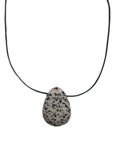 Photo de Pendentif percé XL en jaspe dalmatien - encens.business - Boutique ésotérique en ligne - vente de Pendentif percé XL en jaspe