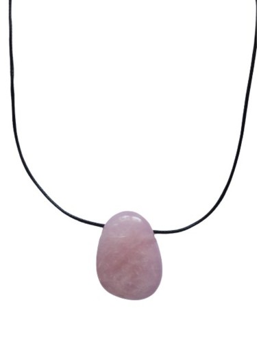 Photo de Pendentif percé XL en quartz rose - encens.business - Boutique ésotérique en ligne - vente de Pendentif percé XL en quartz ro