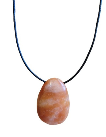 Photo de Pendentif percé XL en aventurine orange - encens.business - Boutique ésotérique en ligne - vente de Pendentif percé XL en ave