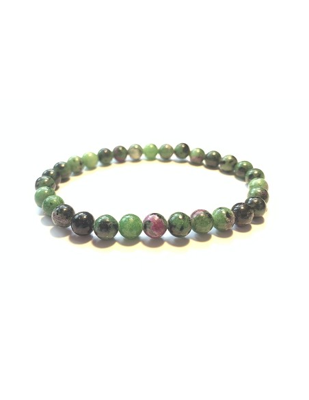 Bracelet 6 mm en rubis zoisite - encens.business