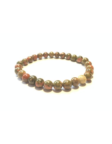 Photo de Bracelet 6 mm en Unakite - encens.business - Boutique ésotérique en ligne - vente de Bracelet 6 mm en Unakite