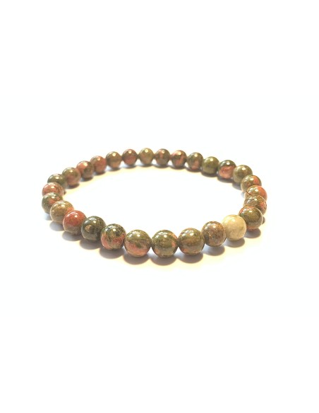 Photo de Bracelet 6 mm en Unakite - encens.business - Boutique ésotérique en ligne - vente de Bracelet 6 mm en Unakite