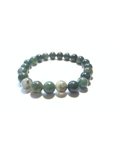 Bracelet 8 mm en agate mousse - encens.business