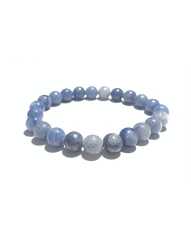 Photo de Bracelet 8 mm en quartz bleu - encens.business - Boutique ésotérique en ligne - vente de Bracelet 8 mm en quartz bleu