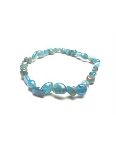 Bracelet nugget en apatite bleue - encens.business
