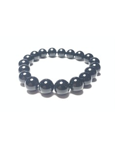 Bracelet 10/12 mm en Obsidienne noire - encens.business