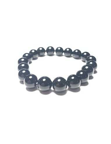 Bracelet 10/12 mm en Obsidienne noire - encens.business