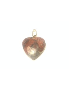 Pendentif coeur en Jaspe léopard  - encens.business | Minéraux