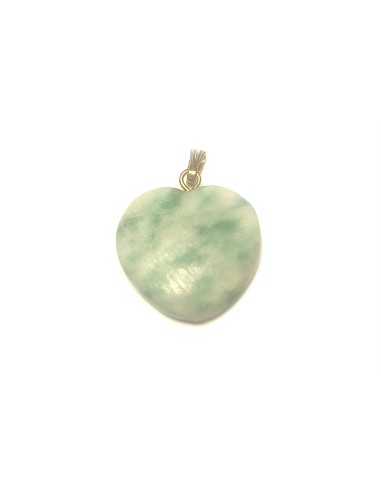Pendentif coeur en Fuchsite  - encens.business | Minéraux