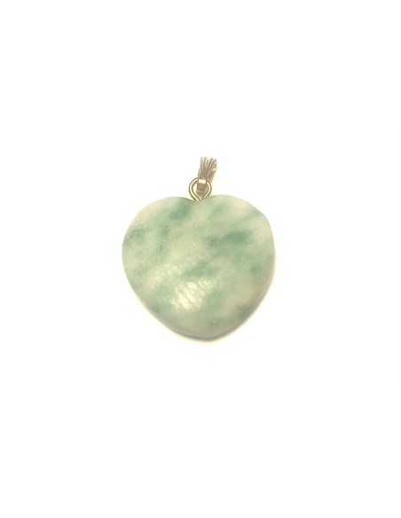 Pendentif coeur en Fuchsite  - encens.business | Minéraux