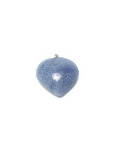Pendentif coeur en Quartz bleu - encens.business | Minéraux