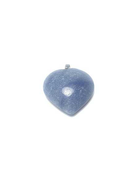 Pendentif coeur en Quartz bleu - encens.business | Minéraux