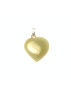 Pendentif coeur en Serpentine - encens.business | Minéraux
