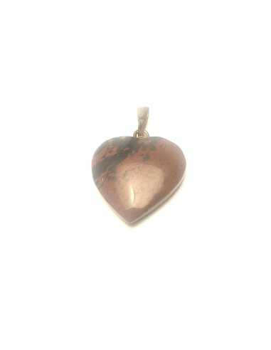 Pendentif coeur en Obsidienne mahogany  - encens.business | Minéraux