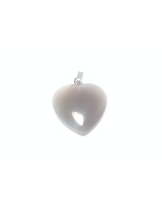 Pendentif coeur en Agate grise  - encens.business | Minéraux