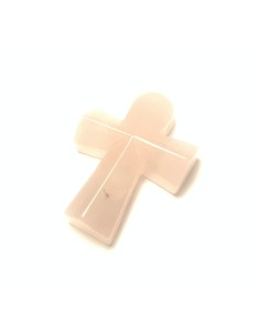 Pendentif croix en Quartz rose - encens.business | Minéraux