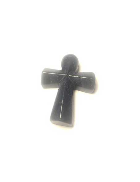 Pendentif croix en Dumortiérite - encens.business | Minéraux
