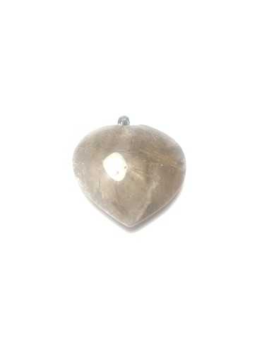 Pendentif coeur en Quartz rutile - encens.business | Minéraux