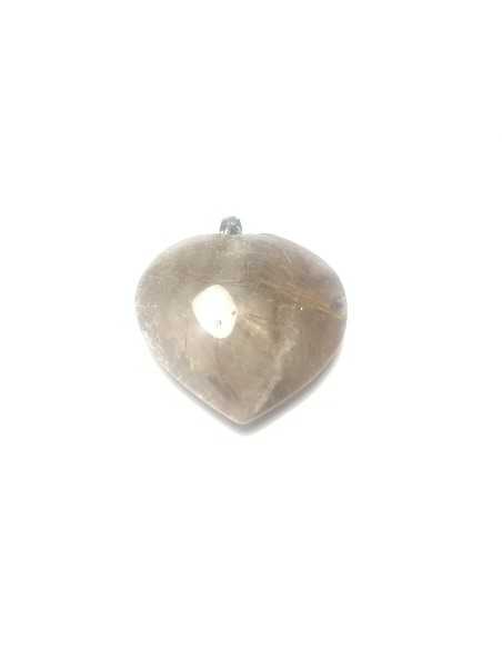 Pendentif coeur en Quartz rutile - encens.business | Minéraux