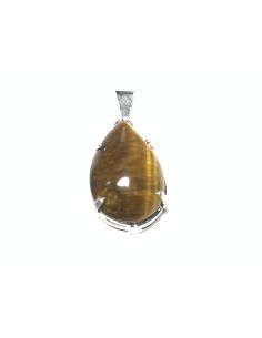 Pendentif cerclé en Oeil de tigre - encens.business | Minéraux