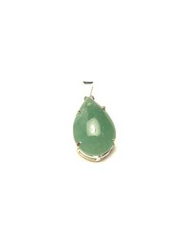 Pendentif cerclé en Aventurine - encens.business | Minéraux