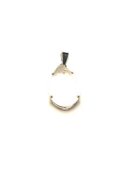 Pendentif cerclé en Cristal de roche - encens.business | Minéraux