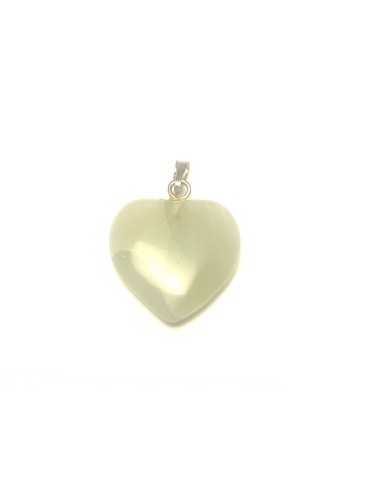 Pendentif coeur en Jade  - encens.business | Minéraux